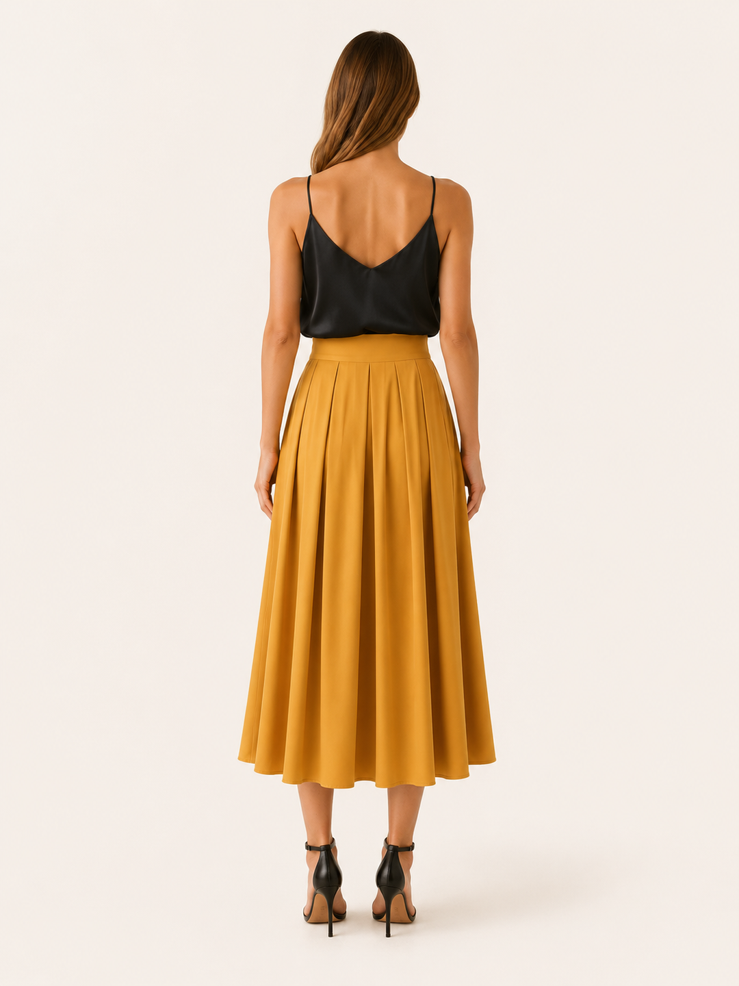 Brea | Pleated Midi Skirt with High Waist