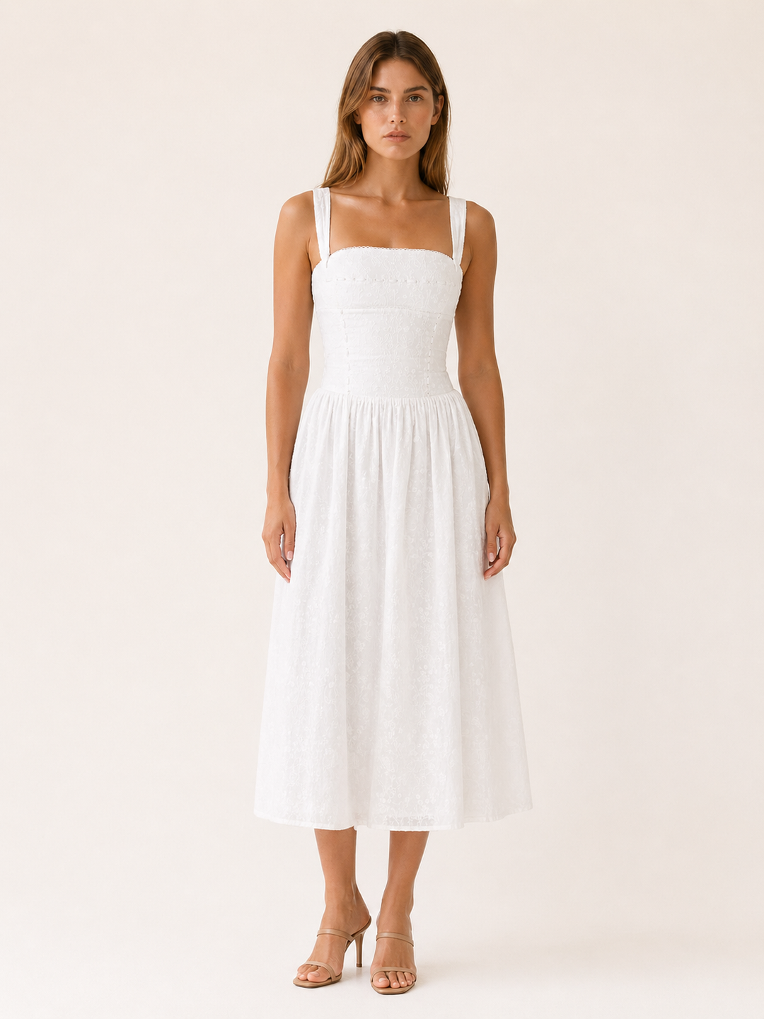 Elowen | Gingham Midi Sundress with Pockets