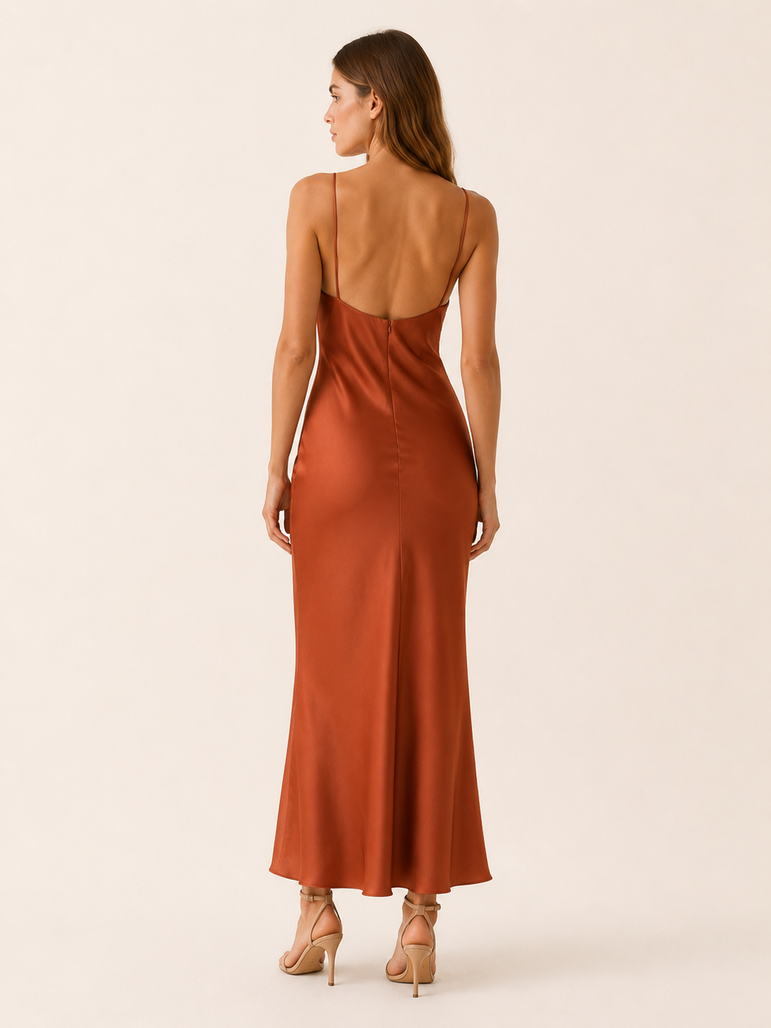 Elspeth | Satin Maxi Dress with Cowl Neckline