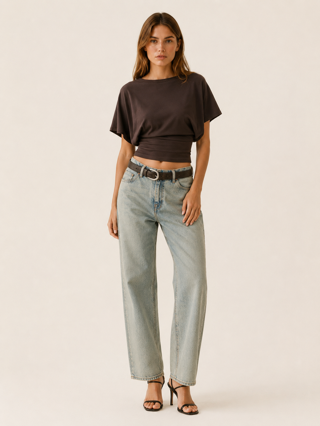 Helena | Fitted Waist Top with Flared Sleeves