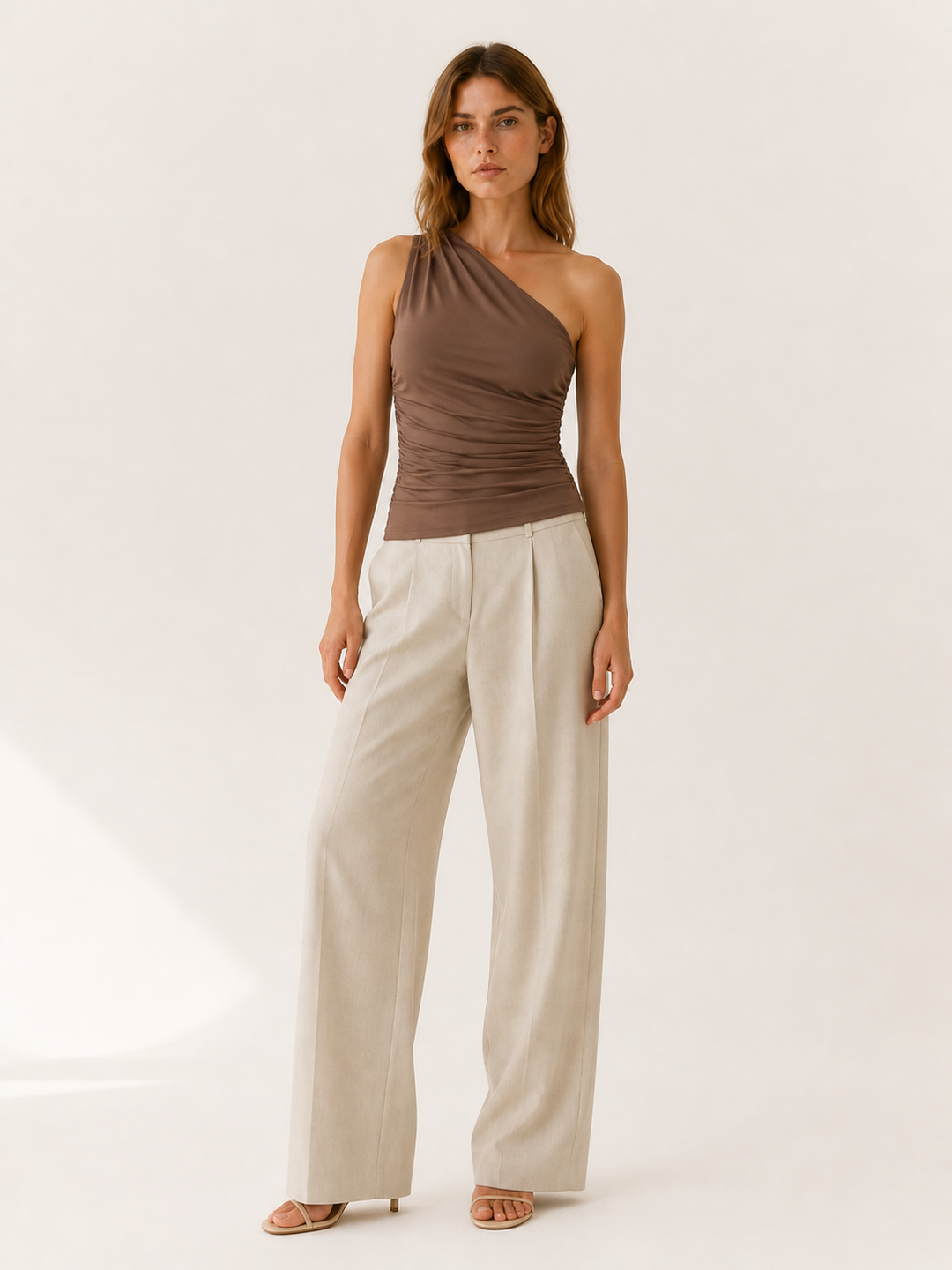 Ilyra | One Shoulder Top with Ruched Fit