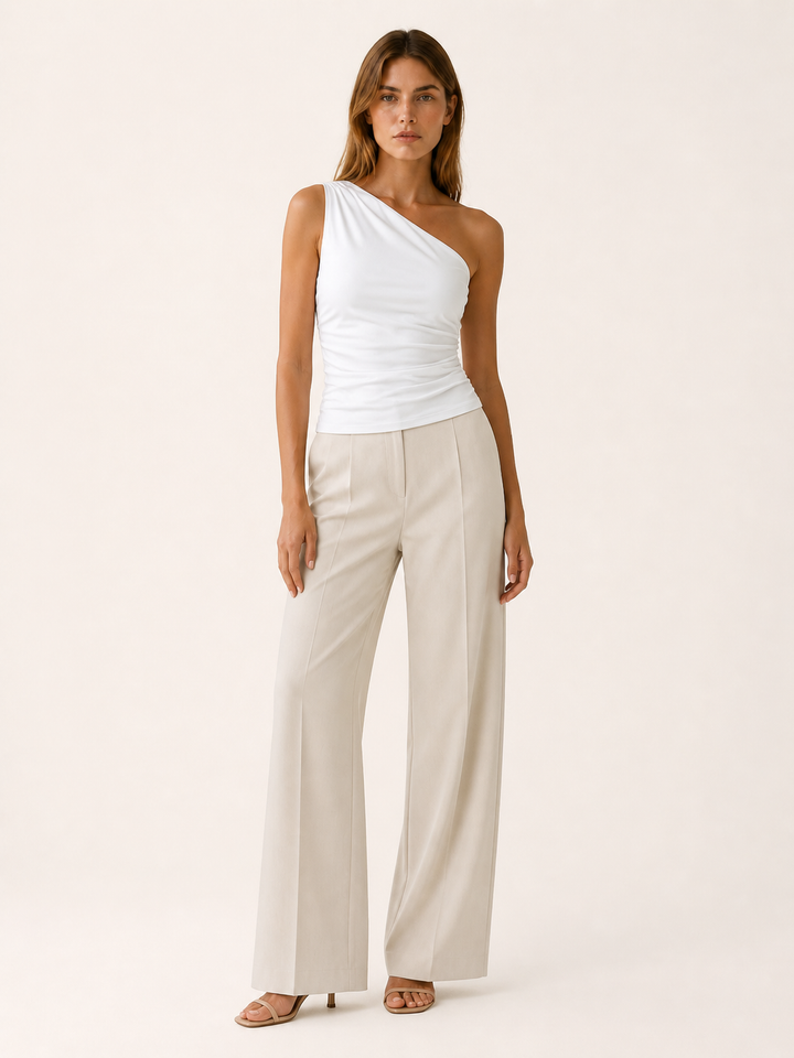 Ilyra | One Shoulder Top with Ruched Fit
