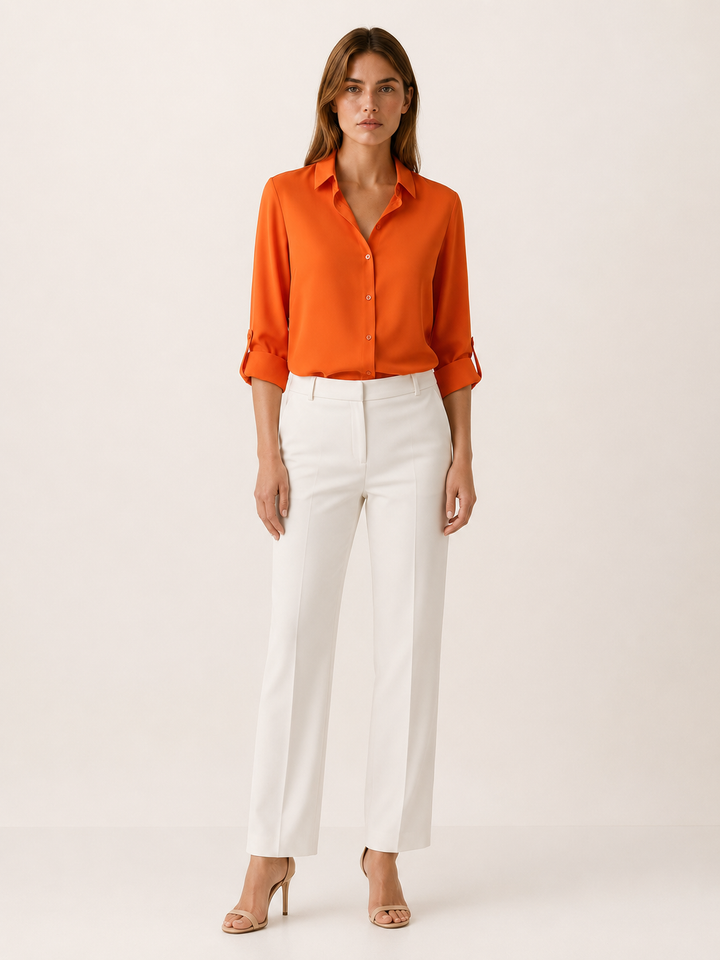 Kaelin | Collared Blouse with Button Front