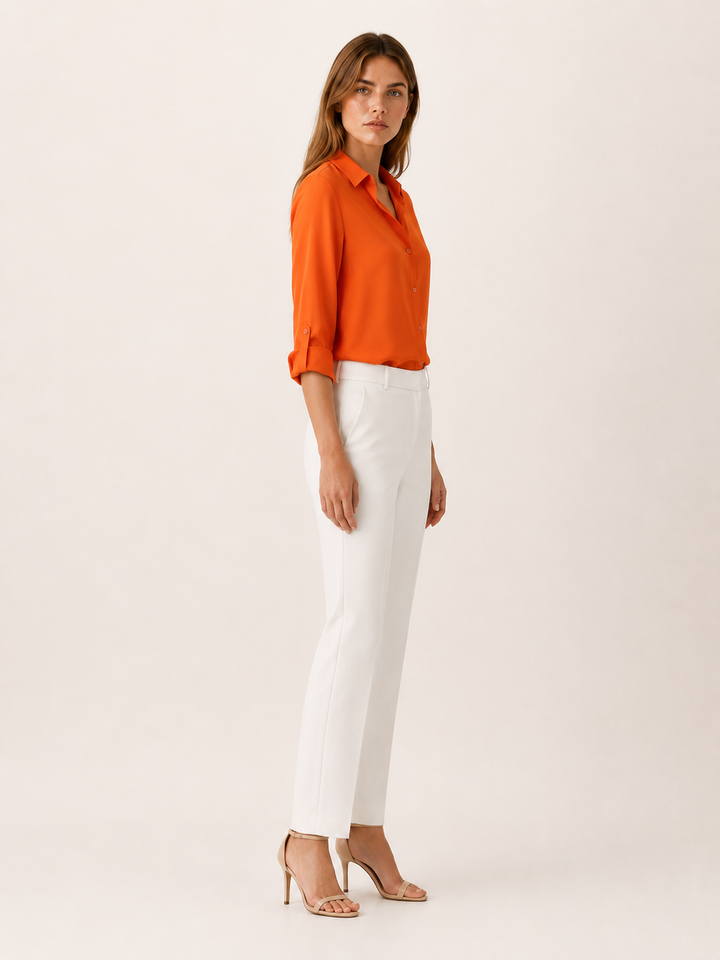Kaelin | Collared Blouse with Button Front