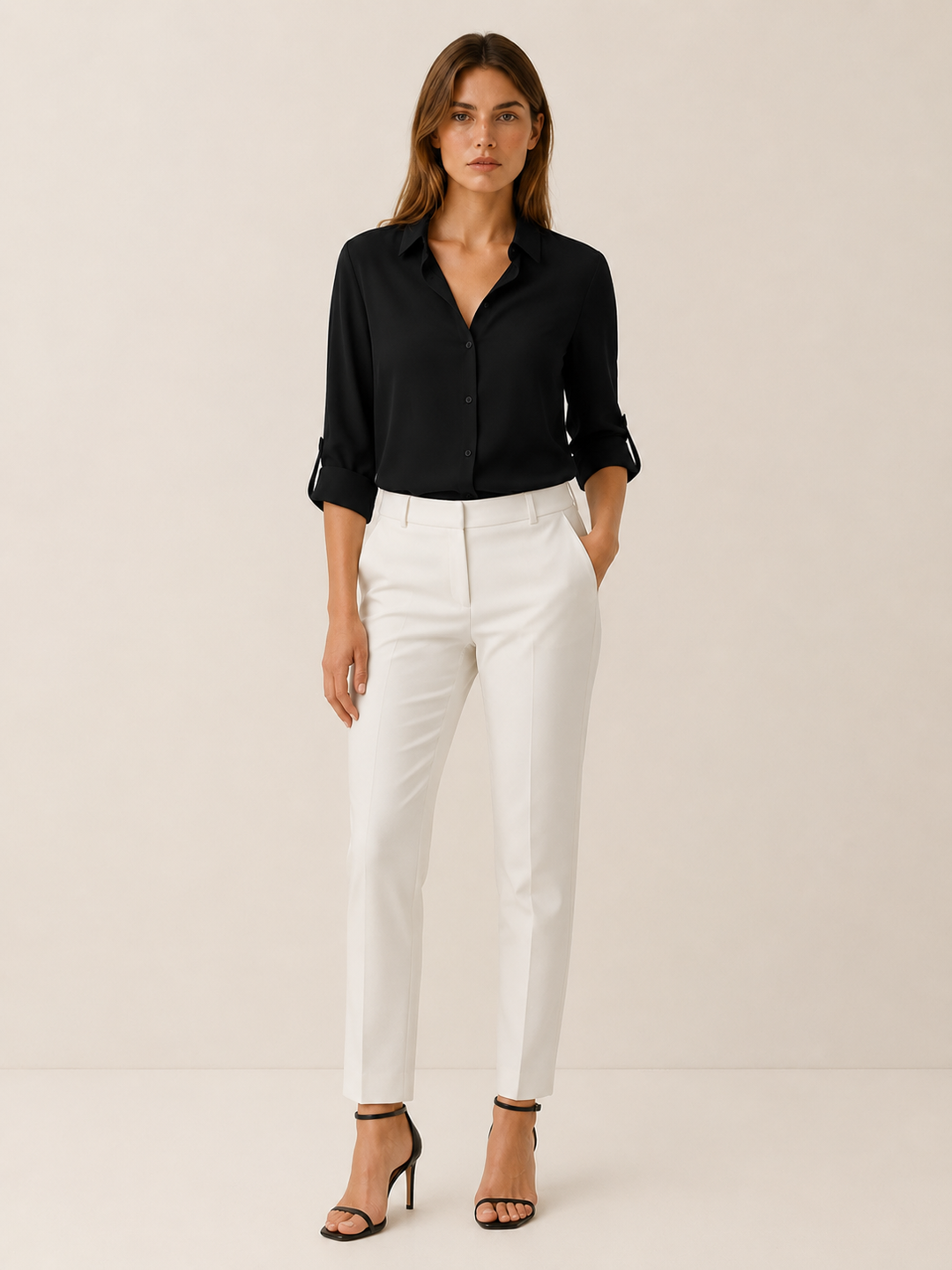 Kaelin | Collared Blouse with Button Front
