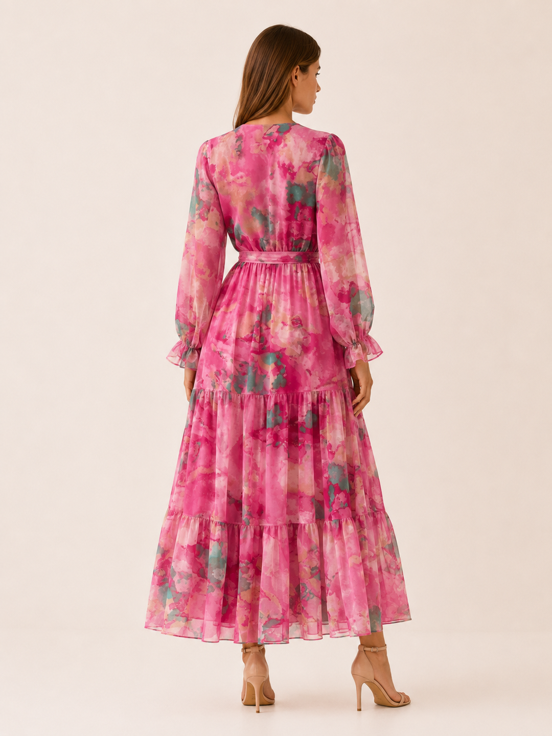 Keziah | Printed Maxi Dress with Tie Waist