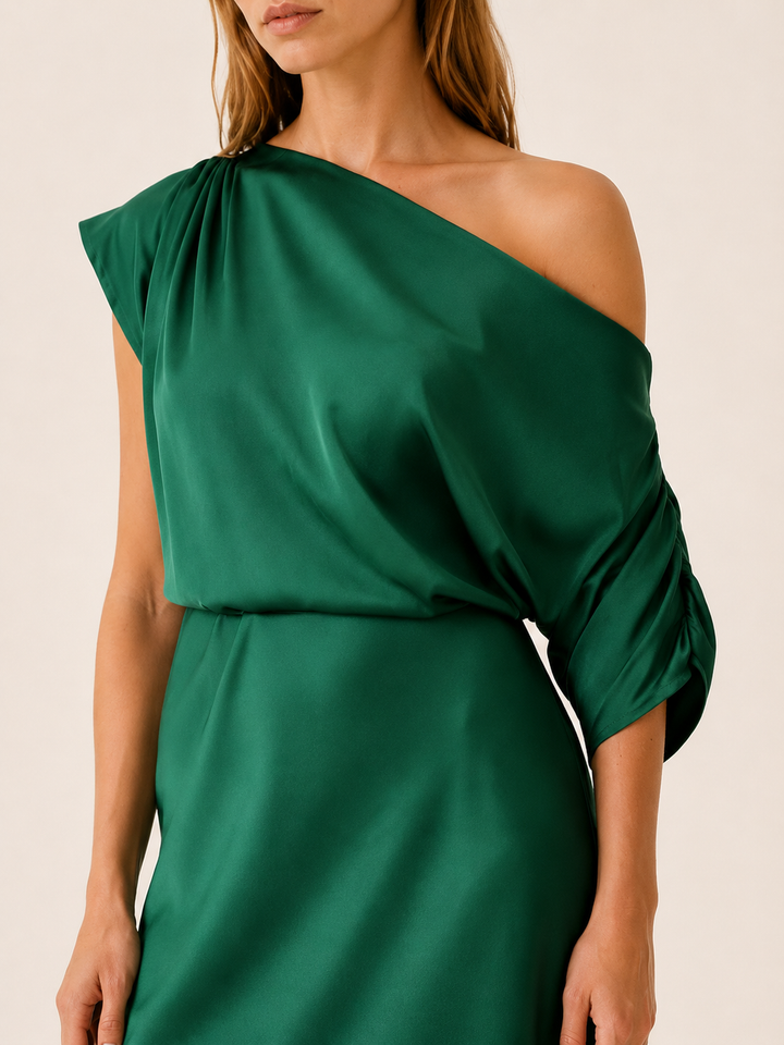 Meliora | Asymmetrical Midi Dress with Side Slit