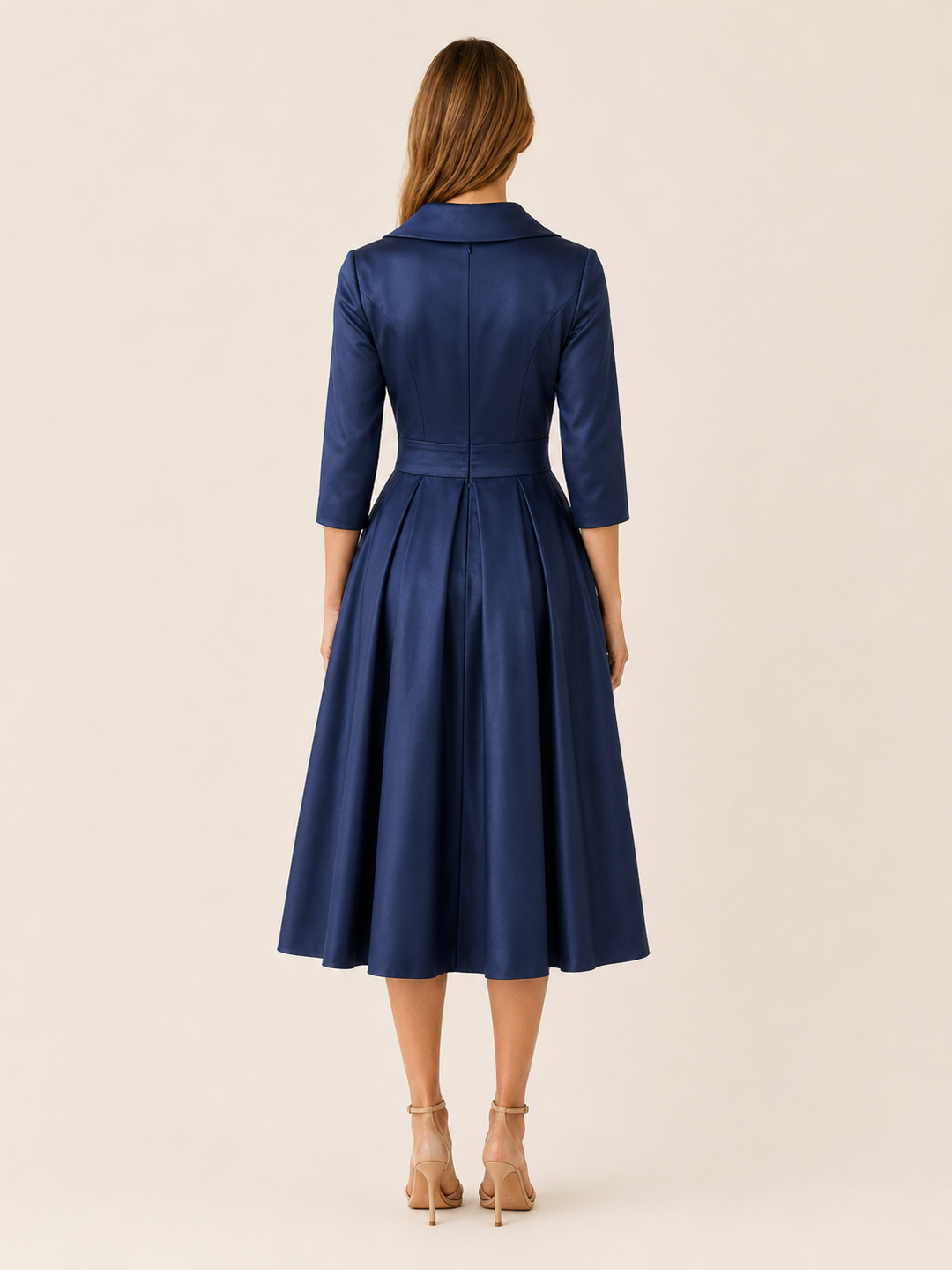 Noor | Wrap Midi Dress with Pleated Skirt