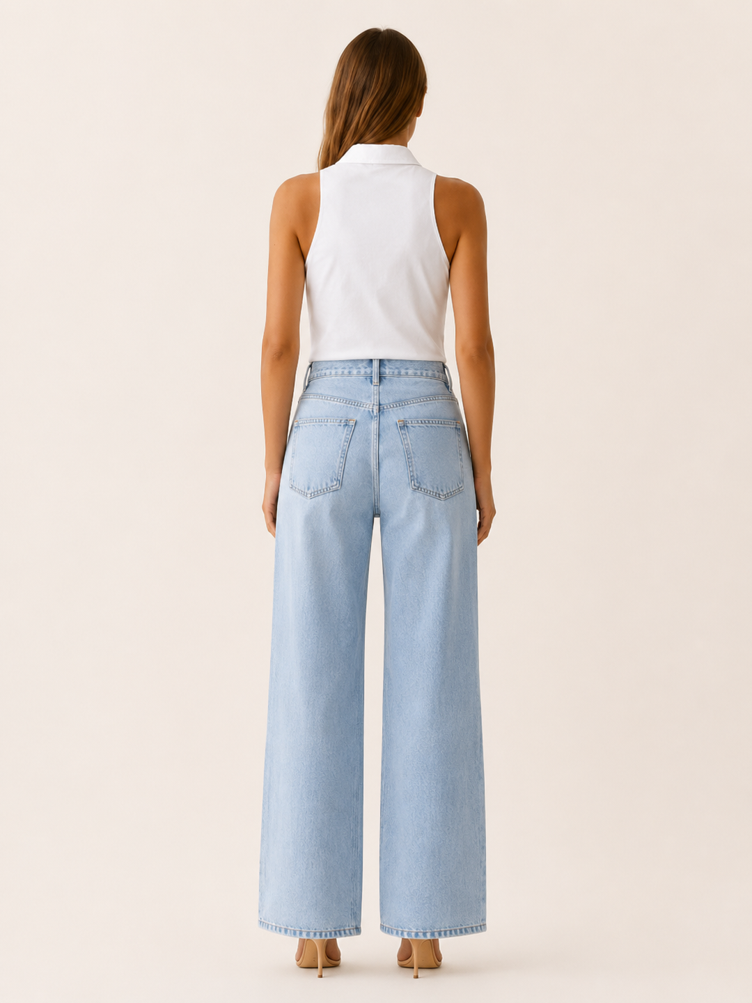 Renley | Sleeveless Shirt with Collar and Button Front