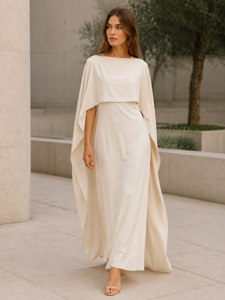 Sidra | Draped Sleeve Abaya with Maxi Length