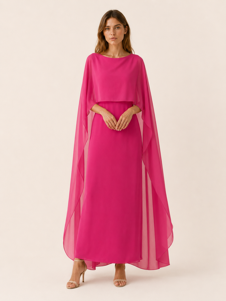 Sidra | Draped Sleeve Abaya with Maxi Length