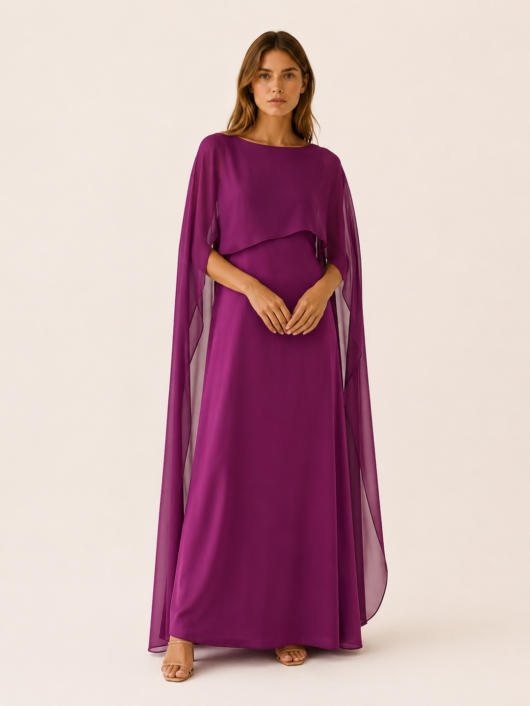 Sidra | Draped Sleeve Abaya with Maxi Length