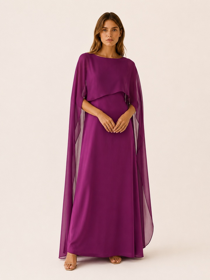 Sidra | Draped Sleeve Abaya with Maxi Length