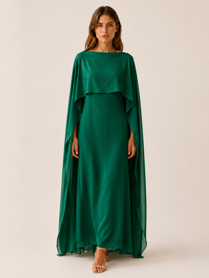 Sidra | Draped Sleeve Abaya with Maxi Length