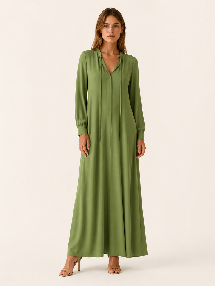 Sorella | Loose Fit Maxi Dress with Long Sleeves
