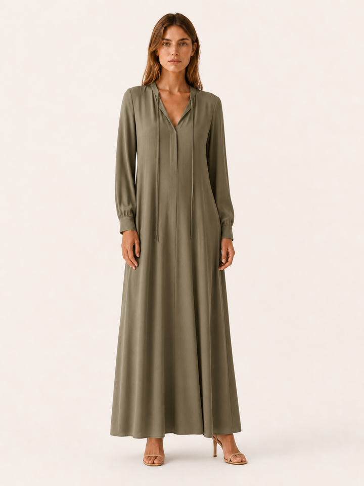 Sorella | Loose Fit Maxi Dress with Long Sleeves