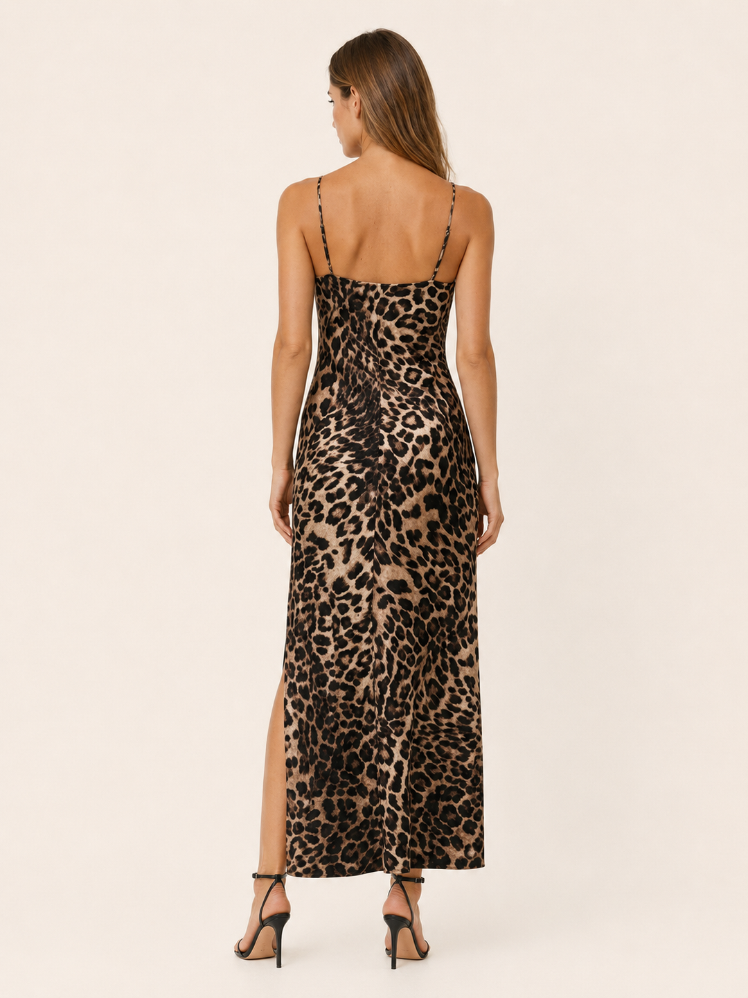 Zinnia | Leopard Print Maxi Dress with Side Slit